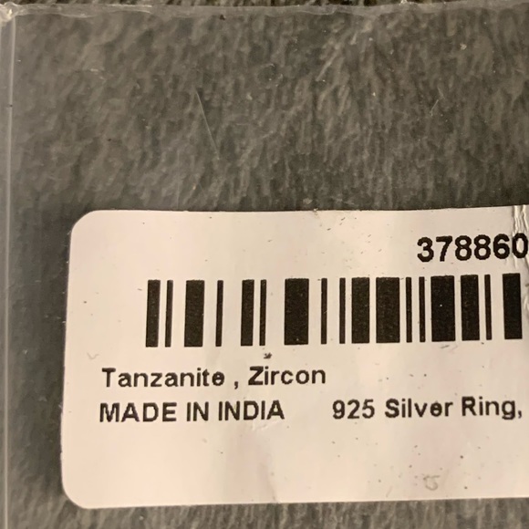 Genuine tanzanite & Zircon sterling silver ring - Picture 8 of 8